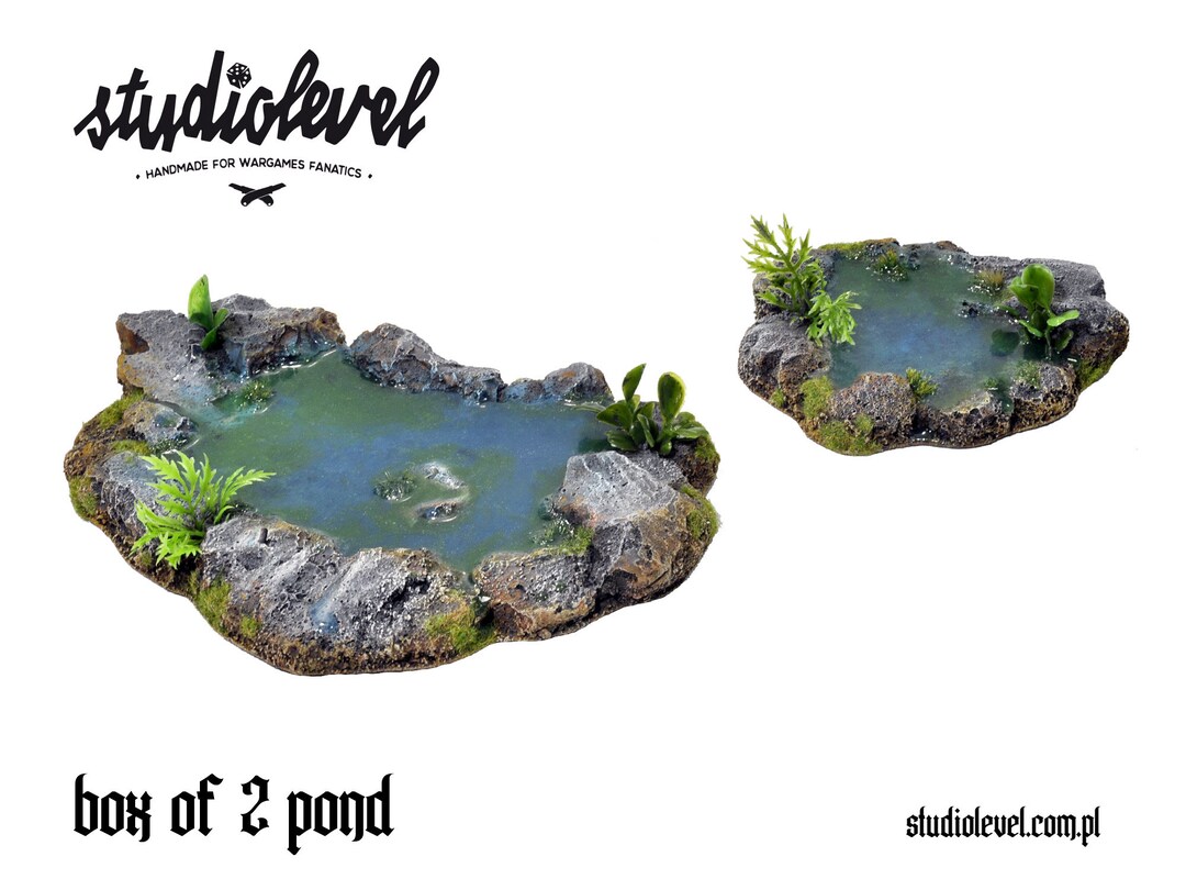 2x STONE/GRASSY PONDS Box Lake Terrain 28mm 32mm Fully Etsy