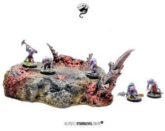 SWARM STONE HILL | Tyranids Terrain for Warhammer 40k, Alien Tabletop Scenery, Hive Miniature Hills