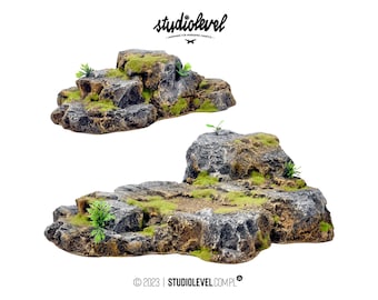 2x STONE/GRASSY HILLS Box | Warhammer40k Terrain Wargaming Terrain Hills Terrain For Wargames Terrain Hills