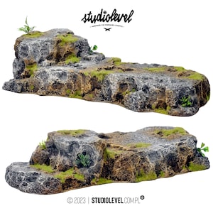 2x Long STONE/GRASSY HILLS Box | Warhammer40k Terrain Wargaming Terrain Hills Terrain For Wargames Terrain Hills