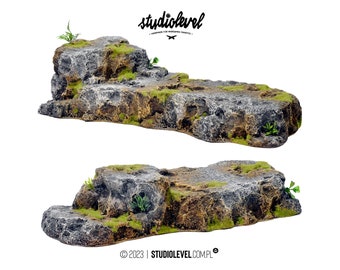 2x Long STONE/GRASSY HILLS Box | Warhammer40k Terrain Wargaming Terrain Hills Terrain For Wargames Terrain Hills
