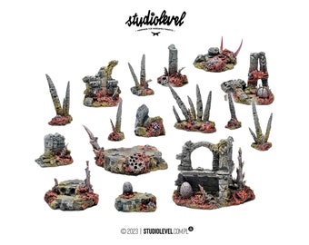 TYRANIDS MIDDLE SET | 40K Swarm Terrain, Alien Set for Tabletop Wargaming, Warhammer 40,000 Tyranid Scenery