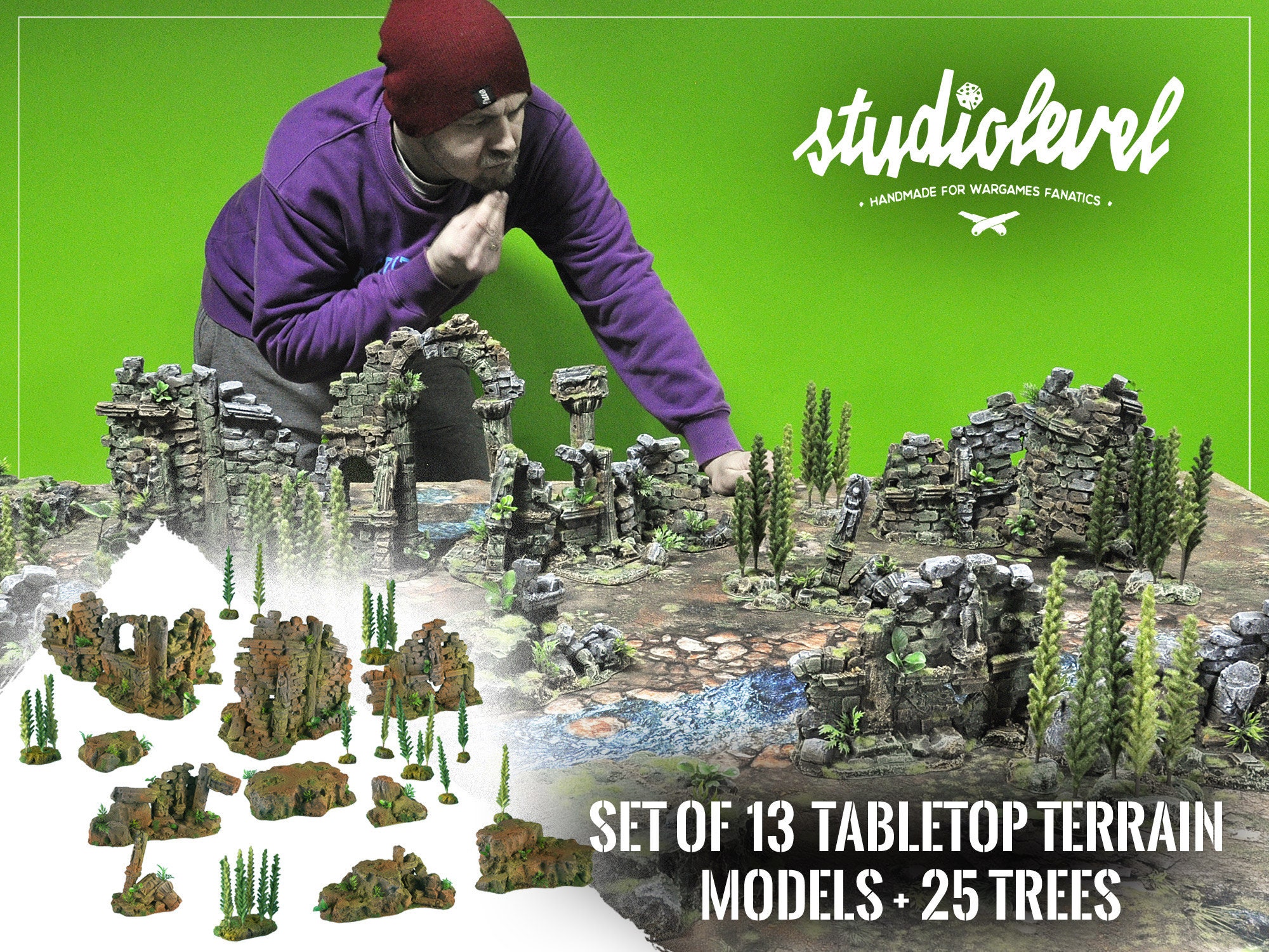 フォレスト ニュービー セット | ウォーゲーム テレイン、28 mm