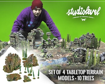 フォレスト ニュービー セット | ウォーゲーム テレイン、28 mm