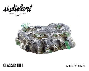 WINTER/SNOW HILL | War Game Terrain, 28mm 32mm, Fully Painted, Fantasy Scenery for Warhammer, Aos, Kow, Middle Earth, Frostgrave, DnD & Rpg