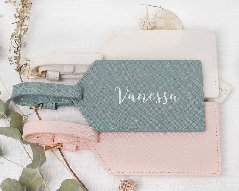 Custom Luggage Tag | Bridesmaid Gifts | Bachelorette Party Gifts | Christmas Gifts | Personalized Travel Wallet | Travel Gifts for Her 