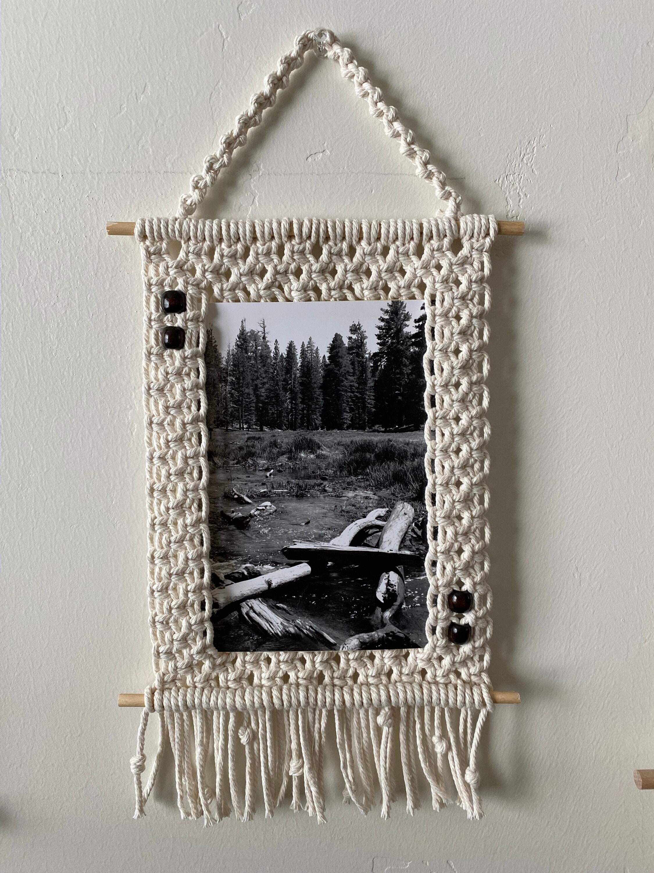 Macrame Picture Frame 5 X 7 In Etsy Canada