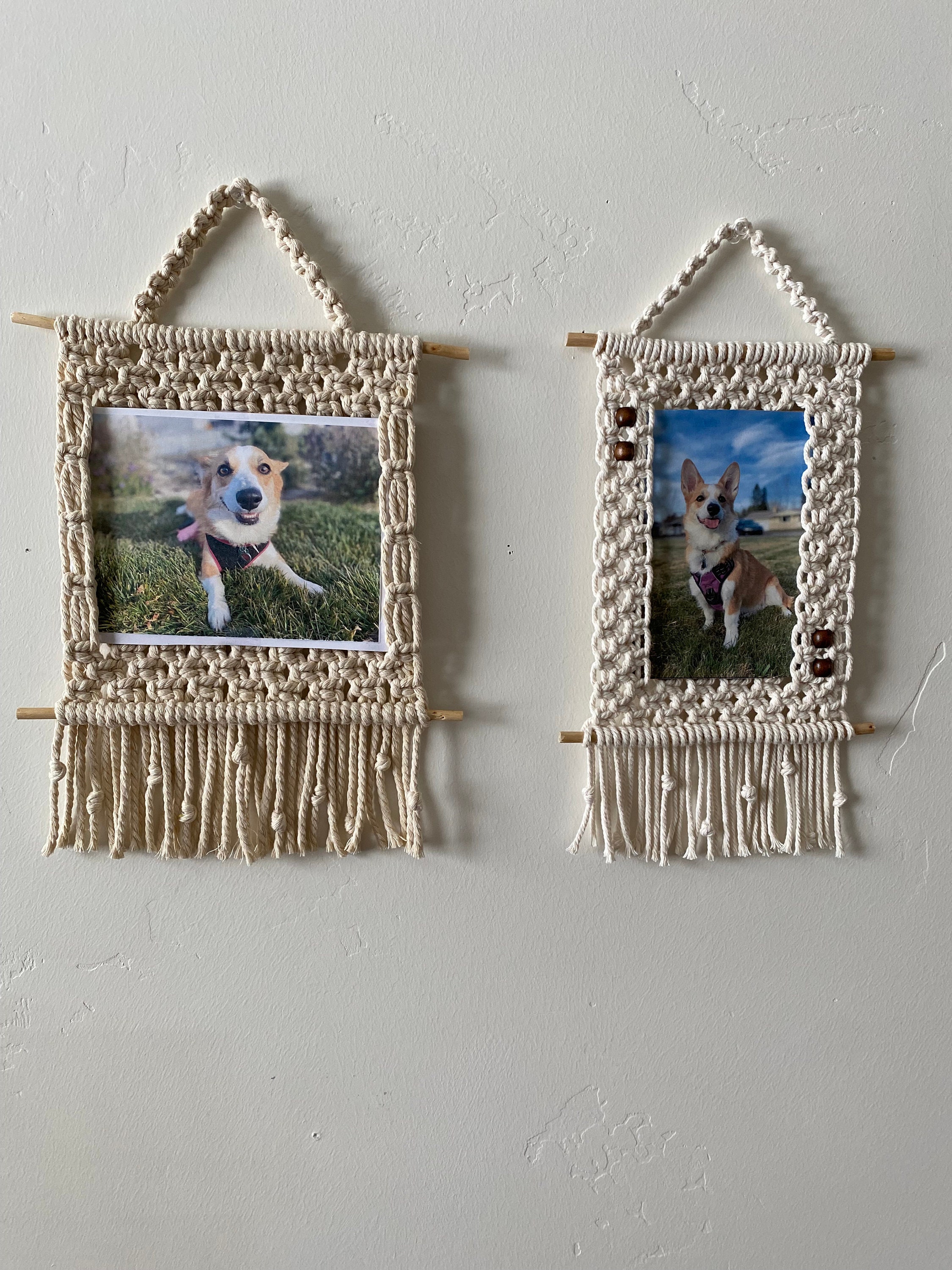 Macrame Picture Frame 5 X 7 in Landscape Orientation - Etsy