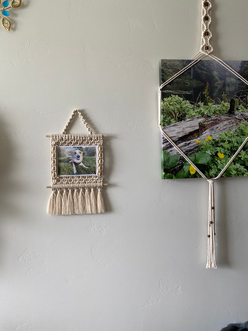 Macrame Picture Frame 5 X 7 in Landscape Orientation - Etsy