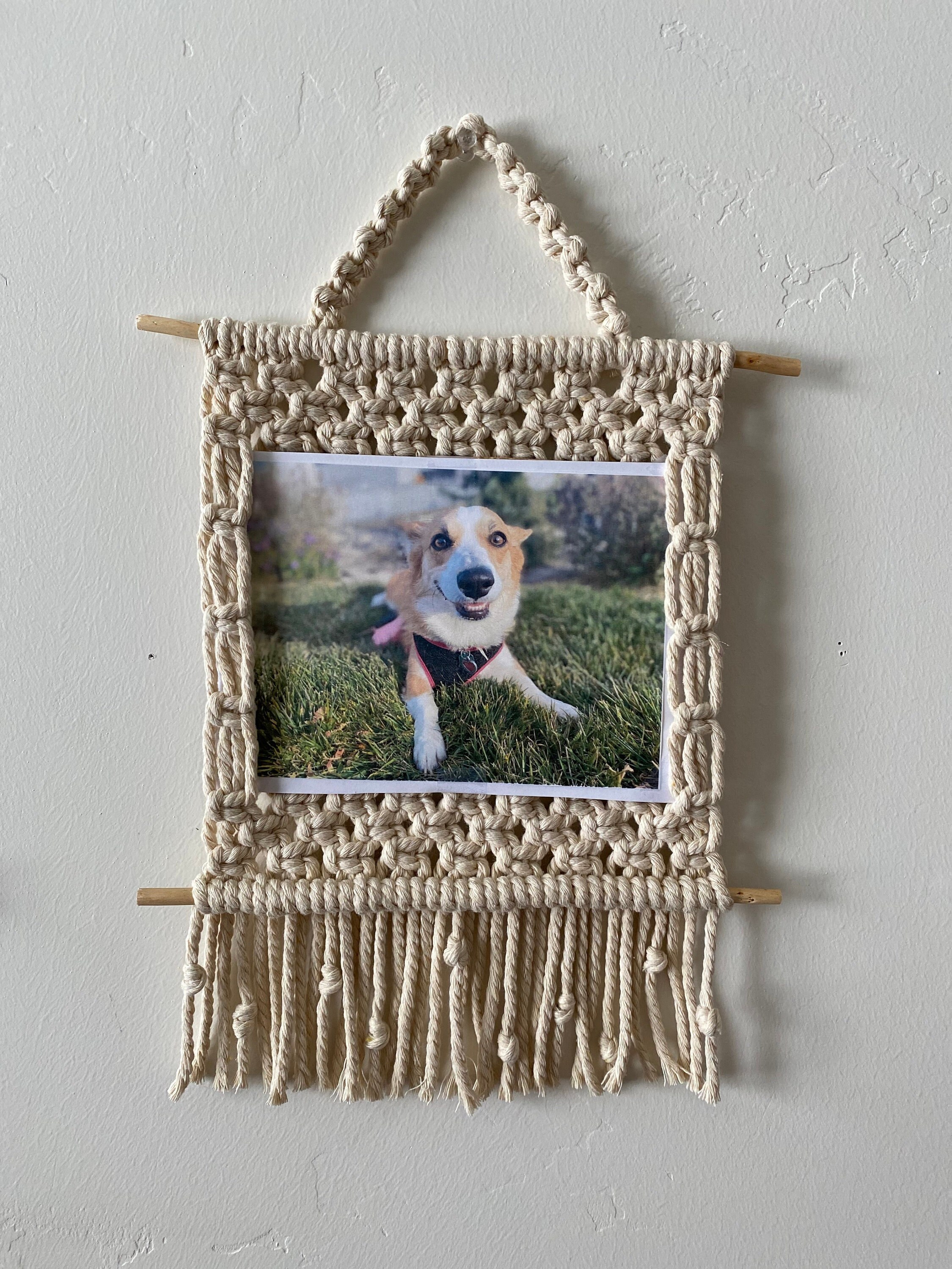 Macrame Picture Frame 5 X 7 in Landscape Orientation - Etsy