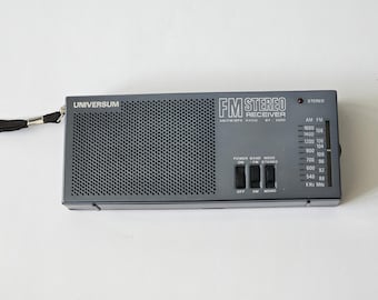 UNIVERSUM FM Stereo Radio BY-2000 Japan Made Portable Blue