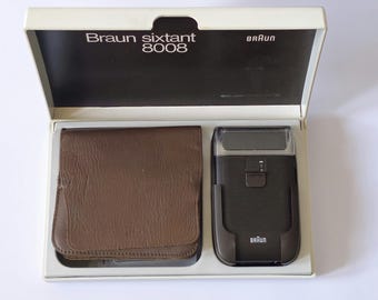 Braun SIXTANT 8008 Electric Shaver BROWN Color DESIGNED W.Germany