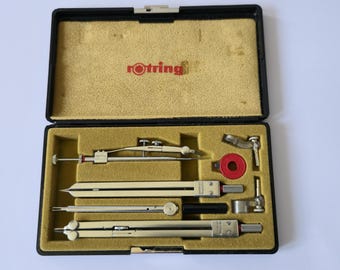 rOtring COMPAS SET in Hindged Case Art. 531 252 GERMANY Made Collectable