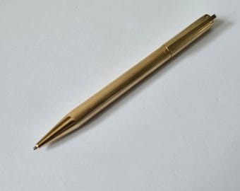 ST Dupont BALLPOINT Pen Classic STRIPED Gold color Finish