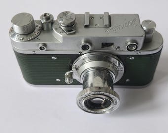 Zorki C Analog CAMERA Leica like model Industar lens 50mm f/3.5 GREEN
