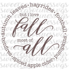 Fall Best of All Round digital design SVG DXF PNG Eps