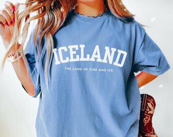 Koszulka Islandia Kraina Ognia i Lodu Europa Wakacyjna koszulka Islandzkie pamiątki Reykjavik Koszulka Prezenty urodzinowe dla przyjaciół Outdoor Bach Cute