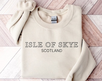 Isle of Skye Sweatshirt Reisegeschenk für Schottland-Liebhaber Schottland-Geschenke für Frauen gälische Geschenke für Männer Isle of Skye Rundhalsausschnitt Schottisches Top