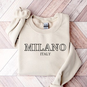 Milano Sweatshirt, Milano Crewneck, Italian Souvenir, VSCO Crewneck, Milano Shirt, Vacation in Italy, Aesthetic Clothes, Gifts for her