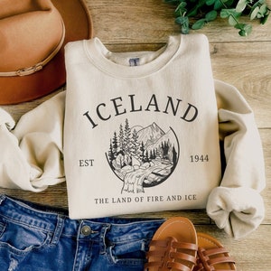 Felpa Islanda Maglione Islandese Maglione Islanda Maglietta GF Idee Regalo Reykjavik Maglietta Cozy Season Felpe Regalo Nordico Ragazze Escursionismo Viaggio Top