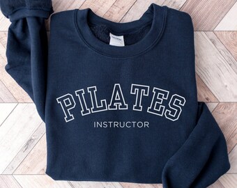 Pilates-tröja, söt yoga-tröja med rund hals, fitness-träningströja för flickvän eller fru, bästa vännen-presentidé, mysig yogatröja, pensionspresenter för kollega