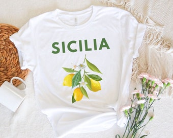 Sicily Tshirt Europe Vacation Shirt Bestfriend Bday Gifts Amalfi Coast Theme Beachy Graphic Tees Bday Gifts for Friends Etsy Italia T Shirt