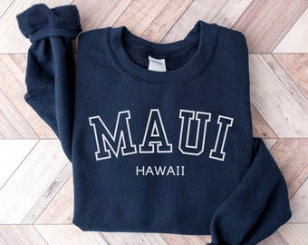 Felpa Maui, Camicia Isole Hawaii, Felpa Maui Strong, Maglietta Lahaina Strong, Felpa Lahaina Strong, Abbigliamento Preppy, Top Hawaii