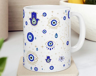 Evil Eye Mug Bestfriend Bday Gifts Witchy Home Accessories Astrology Gift for Girlfriend Things for Girlfriend Witchcore Mug Yogi Girl  Sis