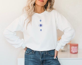 Evil eye Sweatshirt, Trendy Eye Hoodie, Boho Eye Sweatshirt, Boho Hoodies, Evil Eye Sweaters, Evil Eye Crewneck, Celestial Sweatshirt