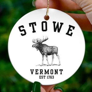 Stowe Ornament Secret Santa Little Gift White Elephant Swap Inexpensive Christmas Gift Girls Hiking Trip