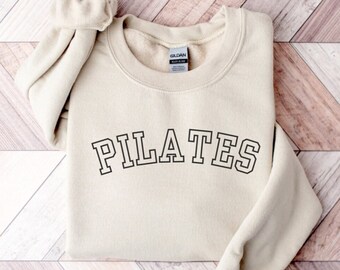 Pilates-tröjor Bästsäljare Mors dag-present Yogi-tjej Födelsedagspresenter till vänner Gym Rund hals Pilates-instruktörströja Bekväm överdimensionerad topp