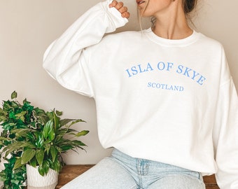 Isle of Skye Sweatshirt Europa Urlaub Shirts Schottland Themen Geschenk Gälische Kleidung Scottish Pullover Bday Geschenke für Freunde Ästhetische Sweats