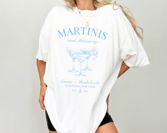 Martini e matrimonio Hamptons Bach Ultimo brindisi sulla costa Regali di addio al nubilato dalle vibrazioni della sposa Ragazze ubriache Viaggio Camicie di gruppo nuziale