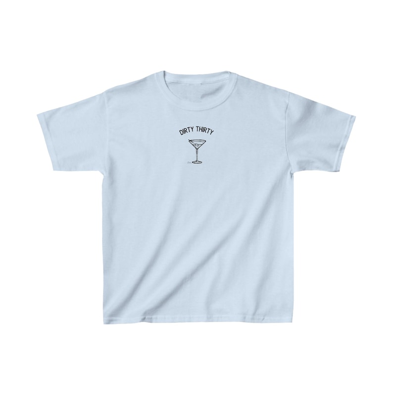 Dirty Thirty Martini Shirt 30th Birthday Shirts Tini Time Tshirt Aperitivo Tee Y2K BabyTee Alt Crop Top Bestfriend Bday Gifts Alt Crop Top image 2