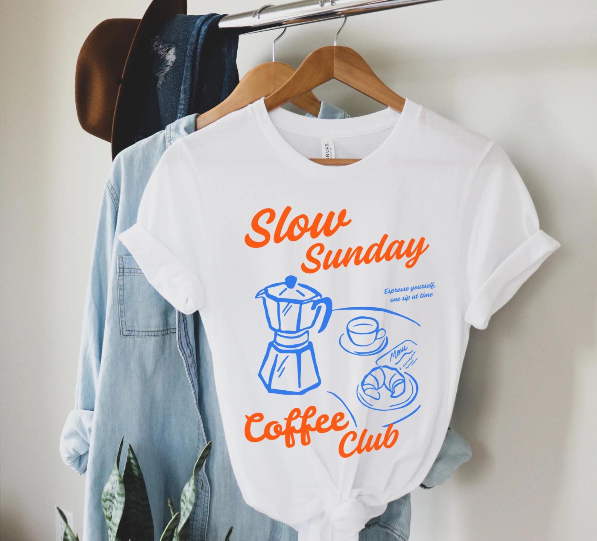 Slow Sunday Coffee Club Espresso Shirt Coffee Morning Tshirt