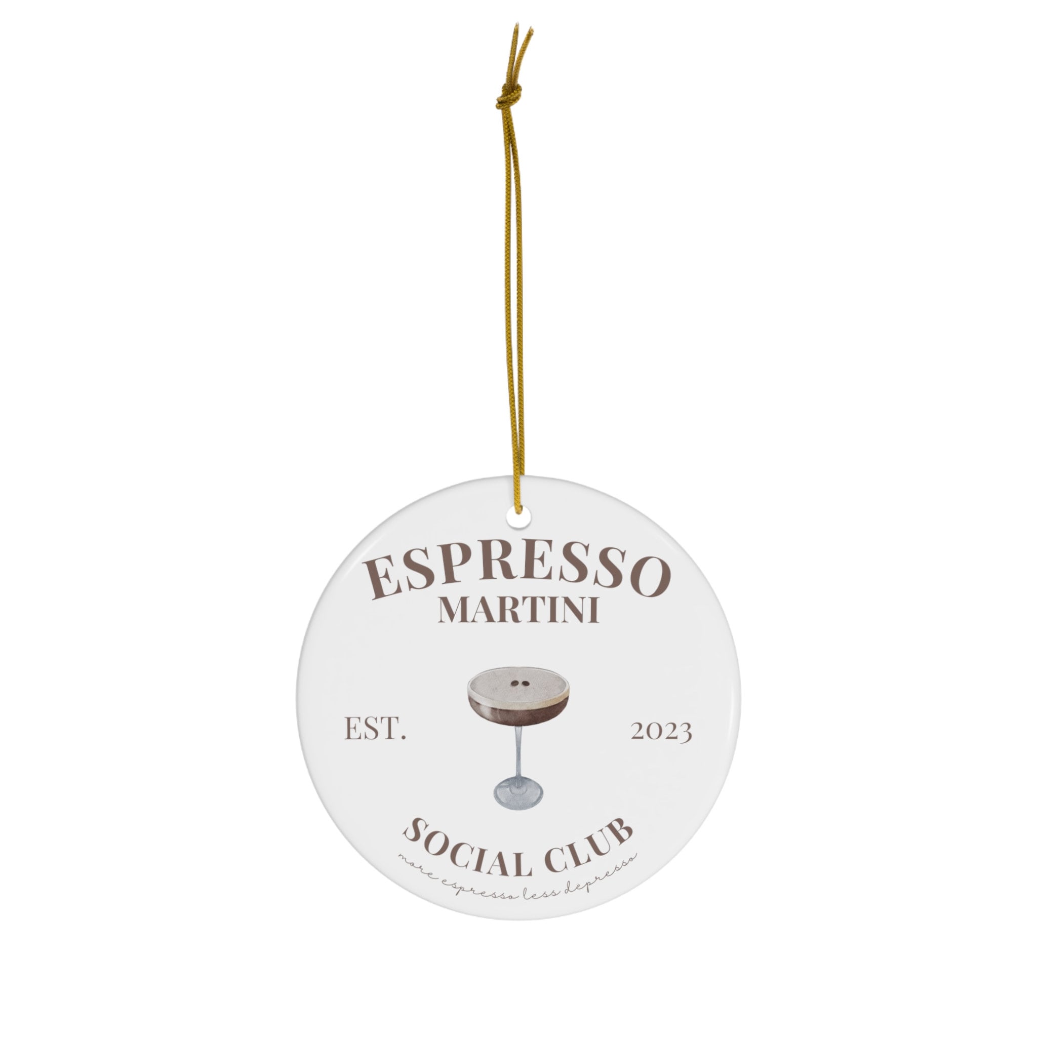 Espresso Martini Ornament, Cocktail Print, 2023 Christmas Ornament, GF