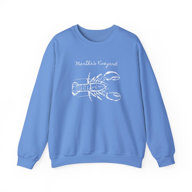 Martha’s Vineyard Sweatshirt Lobster Shirt Beachy Crewneck Oceancore Marthas Vineyard Shirt Massachusetts Sweat Coastal Granddaughter Cute T image 7
