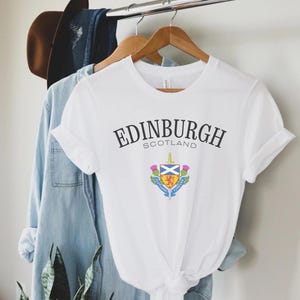 Camiseta de Edimburgo, camisetas de vacaciones en Europa, regalo con temática de Escocia, ropa gaélica, suéter escocés, regalos de cumpleaños para amigos, sudaderas estéticas