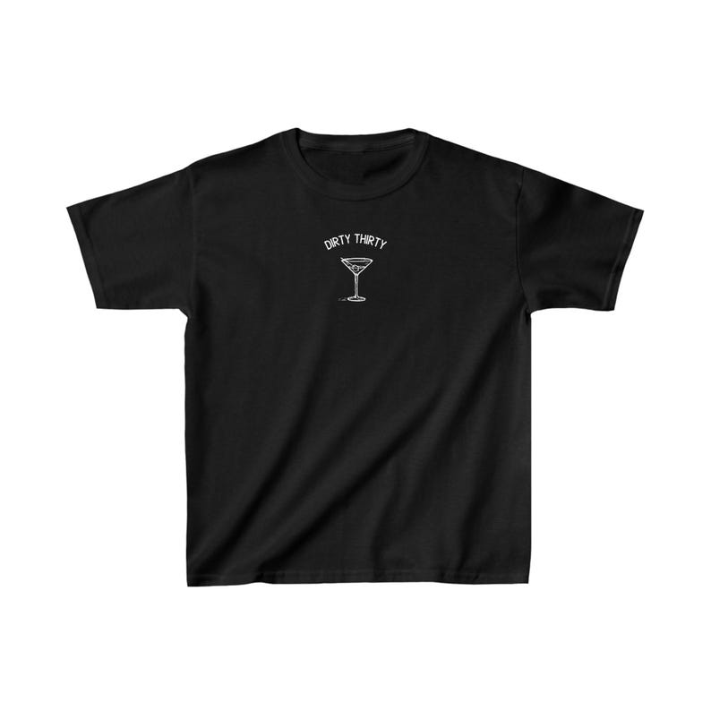 Dirty Thirty Martini Shirt 30th Birthday Shirts Tini Time Tshirt Aperitivo Tee Y2K BabyTee Alt Crop Top Bestfriend Bday Gifts Alt Crop Top image 8