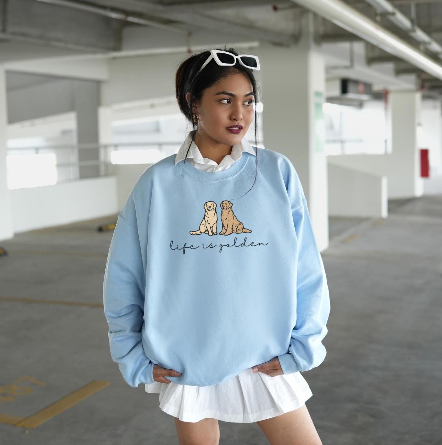 Life is Golden Sweatshirt Sarcastic Dog Shirt Bday Gifts for