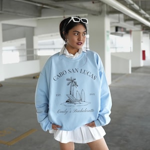 Cabo San Lucas Bachelorette Sweatshirt Bach Social Club Tee Shirt Cabo San Lucas Shirts Cabo Bachelorette Beachy Crewneck California Print T