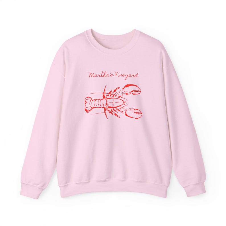Martha’s Vineyard Sweatshirt Lobster Shirt Beachy Crewneck Oceancore Marthas Vineyard Shirt Massachusetts Sweat Coastal Granddaughter Cute T image 8