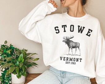 Stowe Sweatshirts Stowe Vermont Shirt VT Sweatshirt GF Pomysły na prezenty Ubrania Preppy Estetyczne bluzy Prezenty urodzinowe dla przyjaciół Bluza z kapturem do jogi