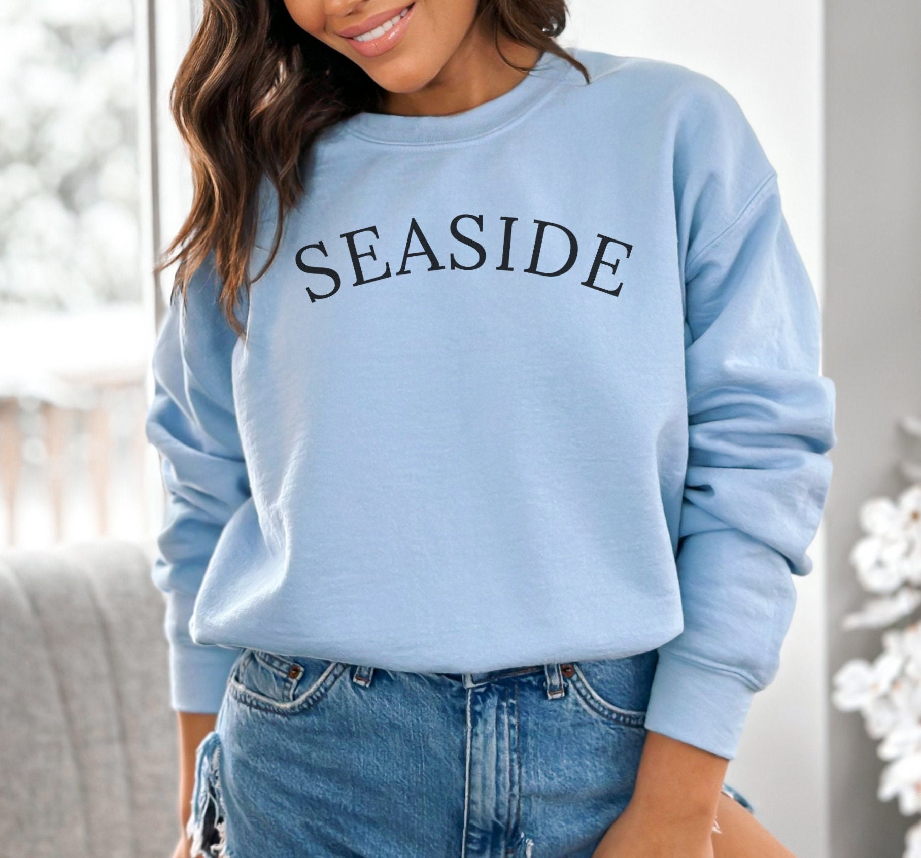 Seaside Sweatshirt Seaside Crewneck Beach Sweatshirt Etsy Seaside Sweatshirt Seaside Crewneck Beach Sweatshirt Etsy
