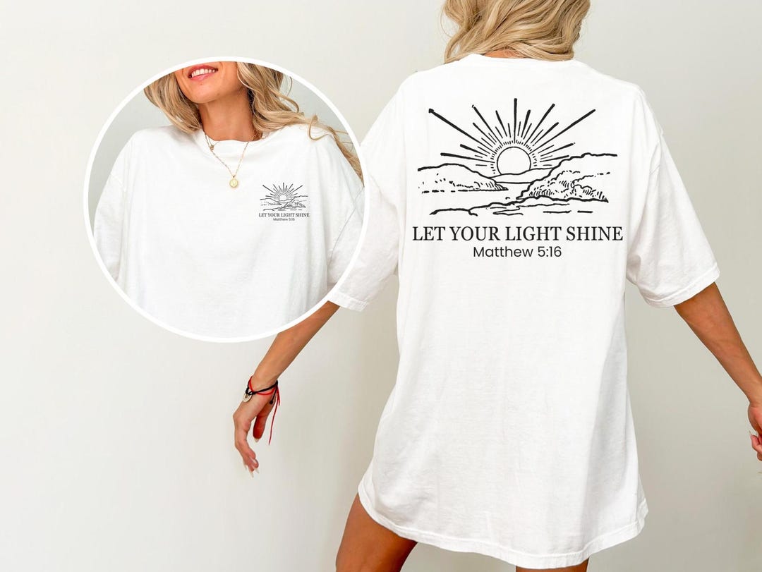 Let Your Light Shine Shirt Cool Christian T Shirt Bday Gifts for ...