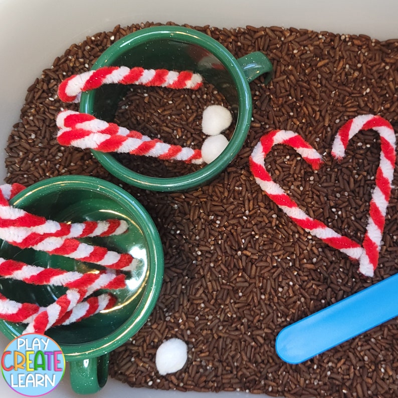 Hot Cocoa Math Sensory Bin - Etsy