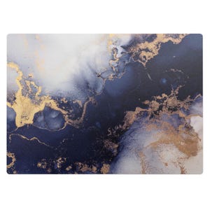Alfombrilla de mármol abstracto para silla de oficina, alfombrilla azul marino, protector de suelo para silla de oficina, protector de suelo para silla con diseño abstracto, alfombrilla para silla de escritorio imagen 2