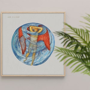 Poster Wall Art Love In A Mist From The Flower Book 1905 By Sir Edward Burne Jones #523 Poster, Painting Print, Crafts Movement