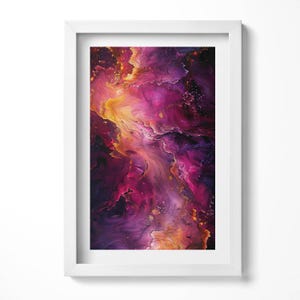 Abstract Texture Print in Frame, Abstraction Art Print, Claret Wall Art, Home Decorations