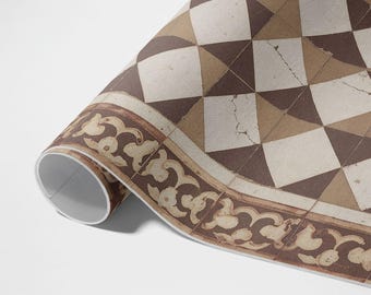 Elegante ouderwetse ontwerpen karpet, tegels en tegels vinylvloeren, bruin vloerkleed slaapkamer, huisdiervriendelijk vloerkleed, gemakkelijk schoon te maken vloerkleed